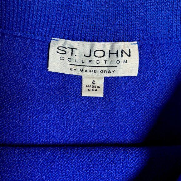 St. John Evening Royal Blue 2-Piece Skirt Suit NWT | Sizes 6 & 4 - Picture 7 of 8